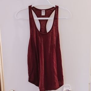 Victoria Secret PINK Maroon Racerback Tank Top